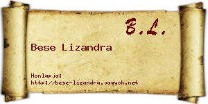 Bese Lizandra névjegykártya